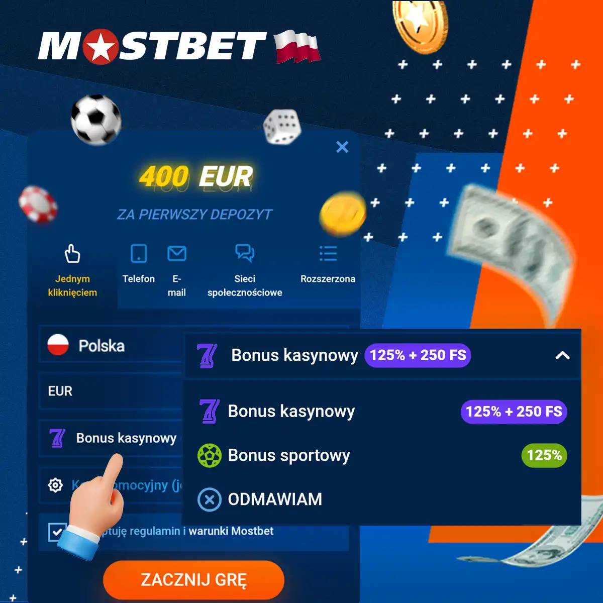 Jak uzyskać bonusy podczas rejestracji w Mostbet?